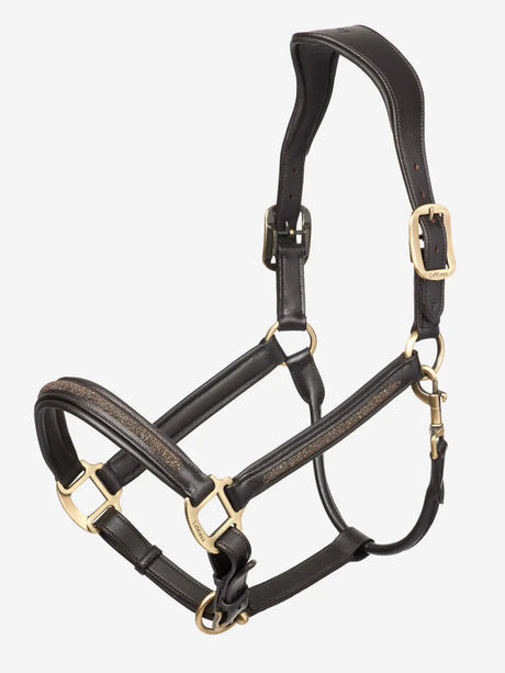 LeMieux Leather Crystal Headcollar Black Cob Black Headcollars