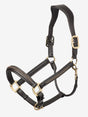LeMieux Leather Crystal Headcollar Brown Cob Brown Leather Headcollars