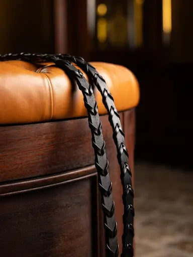 LeMieux Leather Laced Reins Black/ Silver Pony Black/Silver Laced Reins