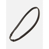 Black leather neck strap with silver buckle from lemieux leather neck strap brown collection