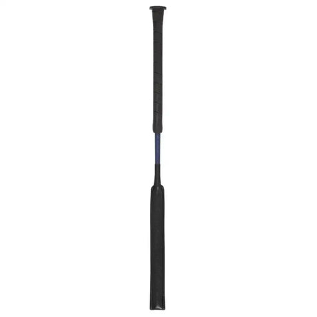 Black leather lemieux lebaton whip navy with textured grip and shock absorbing gel for comfortable riding use