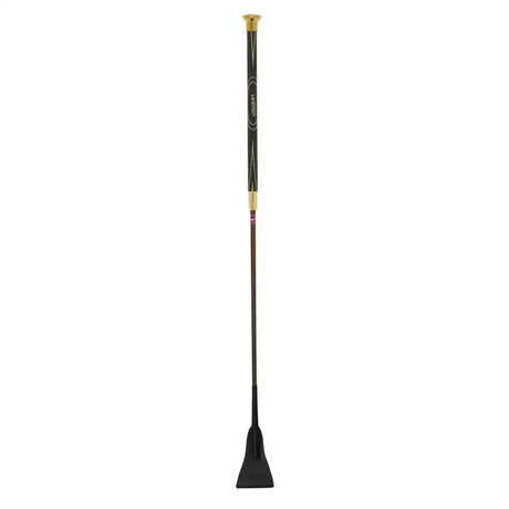 Black lemieux legrip jumping whip with gold accents and light polycarbon shaft in sleek tapered design