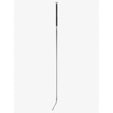 Black lemieux legrip schooling whip with beautifully finished metal silver tip and ultra light polycarbon shaft curved end