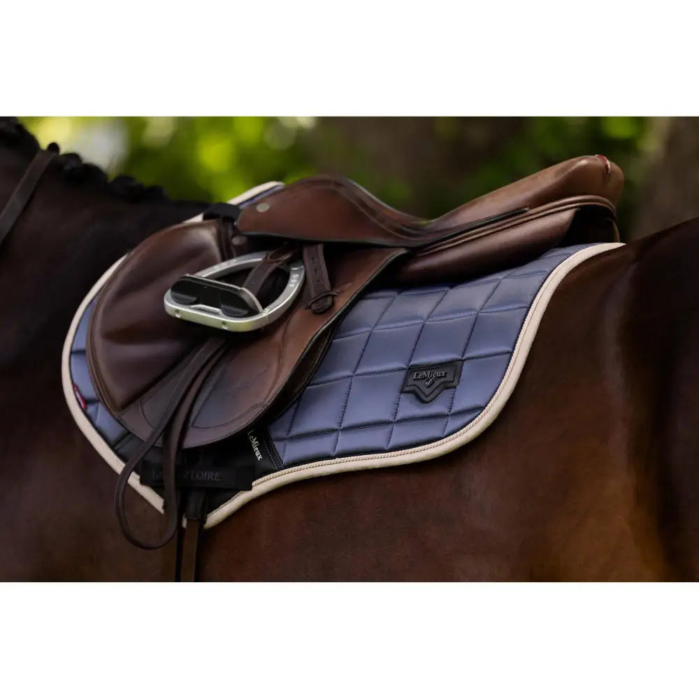 Lemieux Loire Classic Close Contact Square Jay Blue Small/Medium Saddle Pads & Numnahs Barnstaple Equestrian Supplies