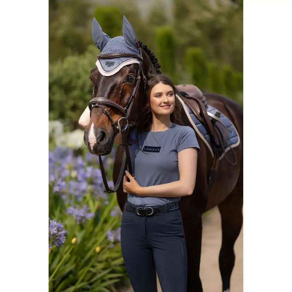 Lemieux Loire Classic Close Contact Square Jay Blue Small/Medium Saddle Pads & Numnahs Barnstaple Equestrian Supplies