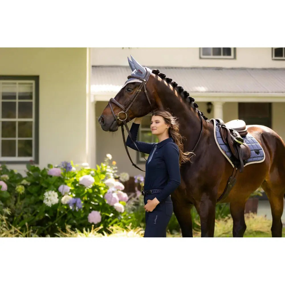 Lemieux Loire Classic Close Contact Square Jay Blue Small/Medium Saddle Pads & Numnahs Barnstaple Equestrian Supplies