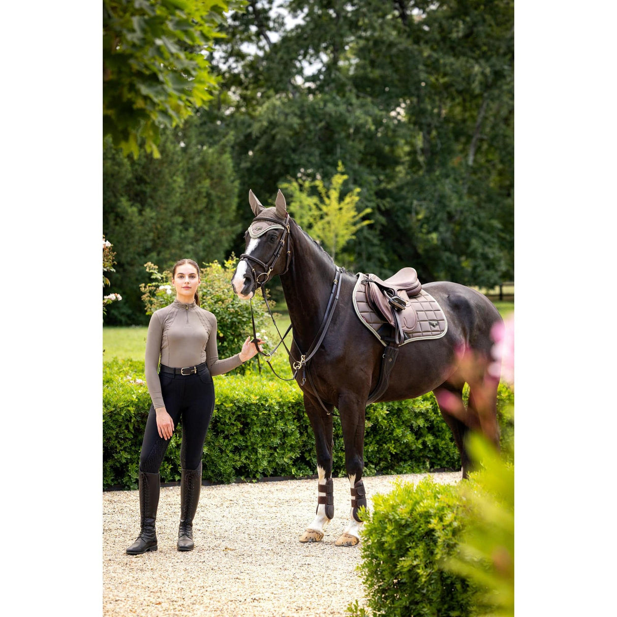 Lemieux Loire Classic Close Contact Square Walnut Small/Medium LeMieux Saddle Pads & Numnahs Spring Summer 2024 From Barnstaple Equestrian Supplies