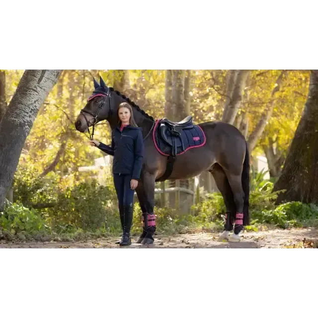 Lemieux Loire Classic GP Square Navy/Cranberry Navy/Cranberry Small/Medium Saddle Pads