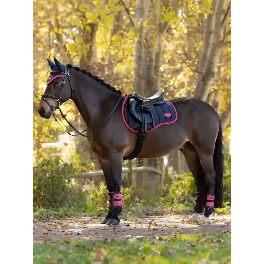 Lemieux Loire Classic GP Square Navy/Cranberry Navy/Cranberry Small/Medium Saddle Pads