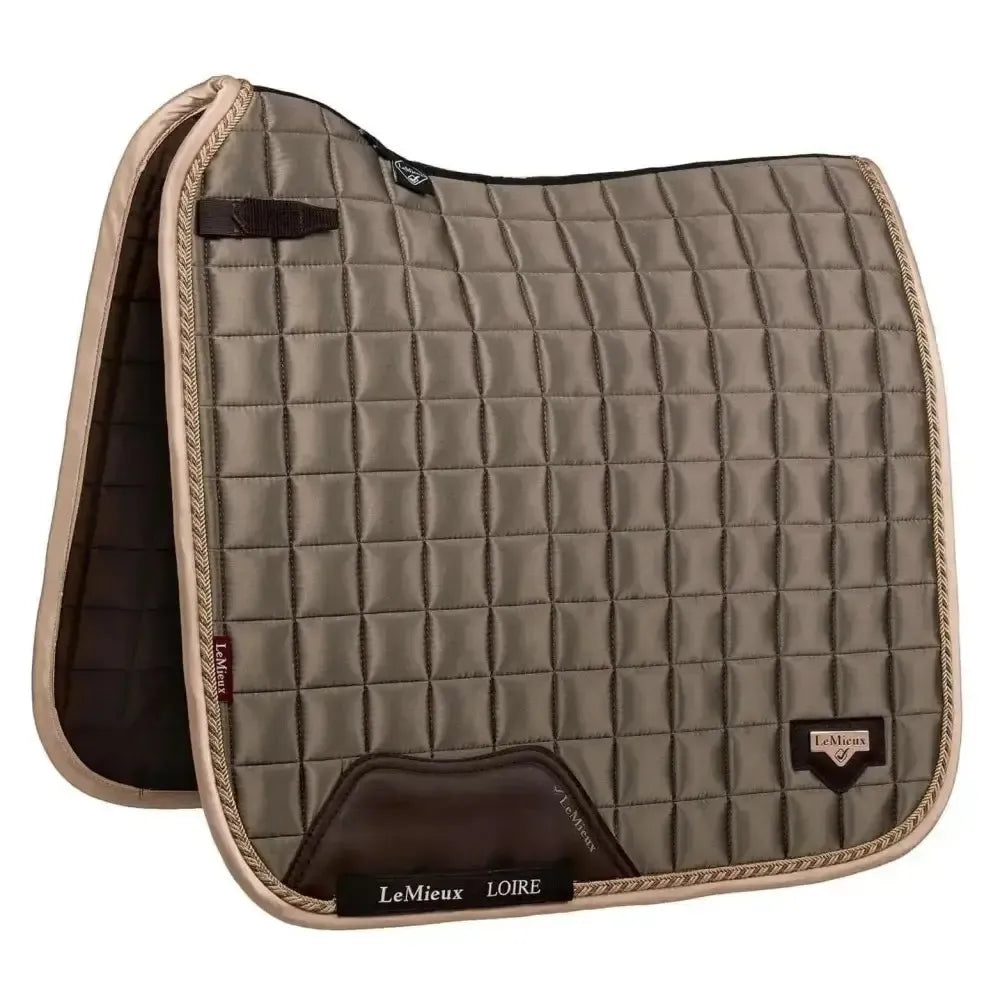 LeMieux Loire Classic Satin Dressage Square Truffle Large Dressage Saddle Pads