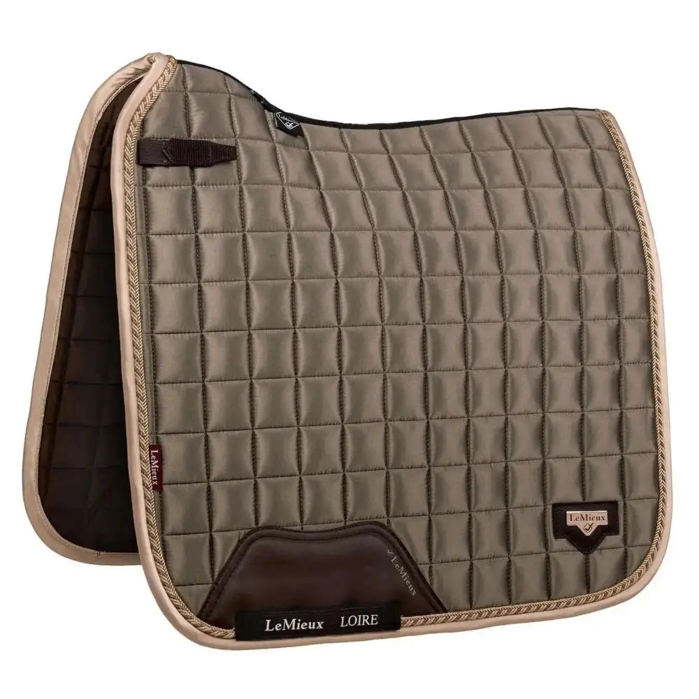 LeMieux Loire Classic Satin Dressage Square Truffle Large Saddle Pads & Numnahs Barnstaple Equestrian Supplies