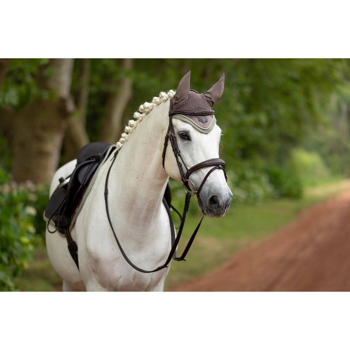 Lemieux Loire Fly Hood Walnut Medium LeMieux Horse Ear Bonnets Spring Summer 2024 From Barnstaple Equestrian Supplies