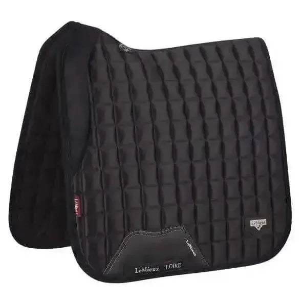 LeMieux Loire Memory Dressage Square Black Black Large Dressage Saddle Pads