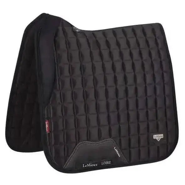 LeMieux Loire Memory Dressage Square Black Black Large Saddle Pads & Numnahs Barnstaple Equestrian Supplies