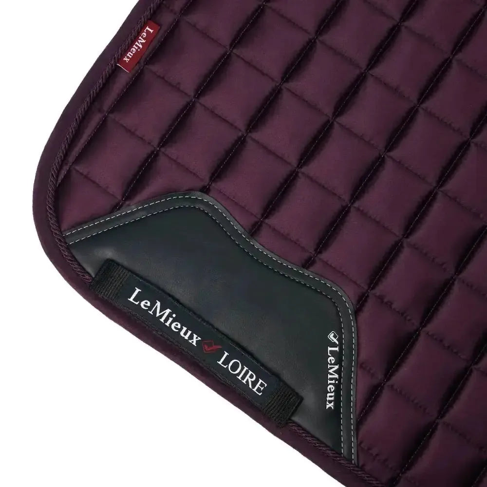 LeMieux Loire Memory Satin Dressage Square Fig S/M Dressage Saddle Pads