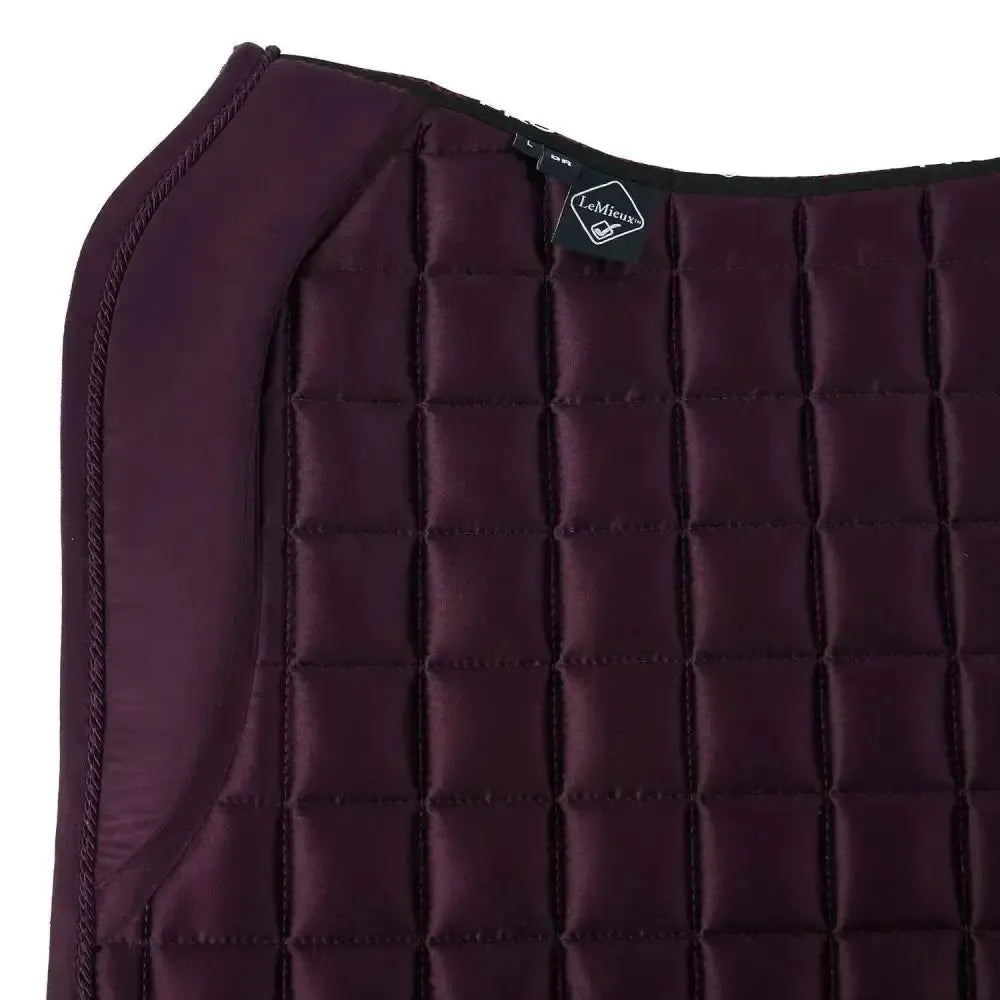 LeMieux Loire Memory Satin Dressage Square Fig S/M Dressage Saddle Pads