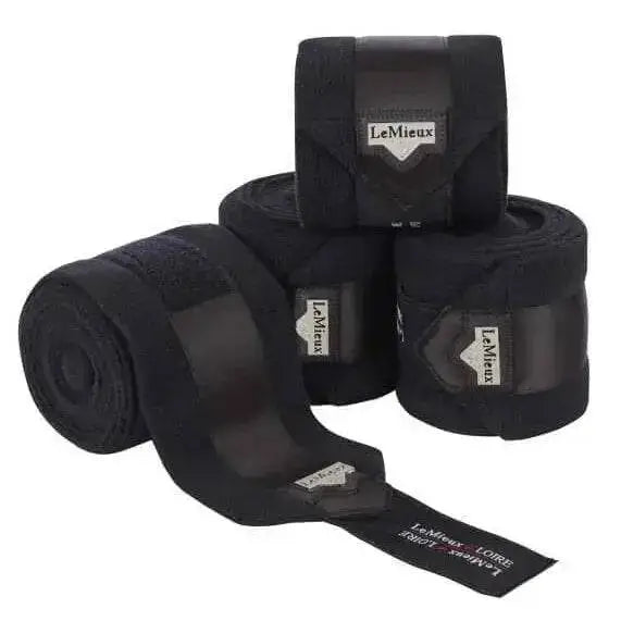 LeMieux Loire Polo Bandages Black Black Full (Set Of 4) Leg Bandages Barnstaple Equestrian Supplies