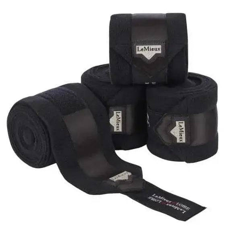 LeMieux Loire Polo Bandages Black Black Full (Set of 4) LeMieux Bandages & Wraps Barnstaple Equestrian Supplies
