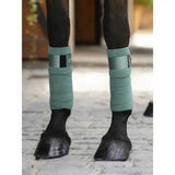 Teal soft textured lemieux loire polo bandages with sleek metallic strap and branded label in polo bandages sage color