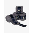 Gray and navy blue lemieux loire polo bandages with plush textured fabric perfect for polo bandages twilight use