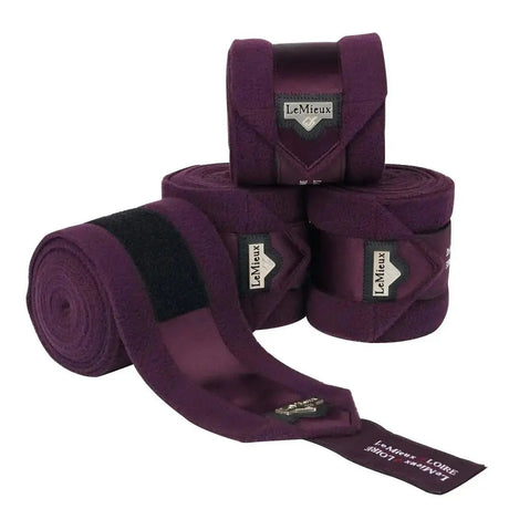 LeMieux Loire Satin Polo Bandages Set of 4 Fig Full Leg Bandages Barnstaple Equestrian Supplies