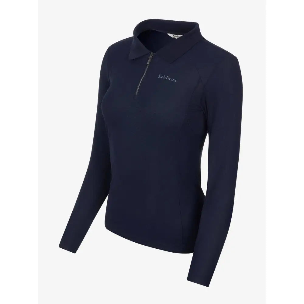 Lemieux Long Sleeve Sport Polo Shirt Navy 10 Polo Shirts & T Shirts Barnstaple Equestrian Supplies