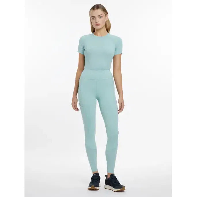 Lemieux Lydia Mesh Leggings Aqua Aqua UK 6 Legwear