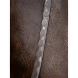 Gray rubber strap of lemieux magna grip rubber reins brown with oval indentations for extra grip and control