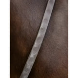 A translucent gray plastic strip with textured ovals used as lemieux magna grip rubber reins brown silver accessory