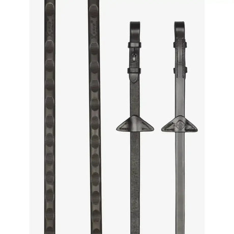 LeMieux Magna Grip Rubber Reins Havana/ Silver Cob Havana/Silver Rubber Reins
