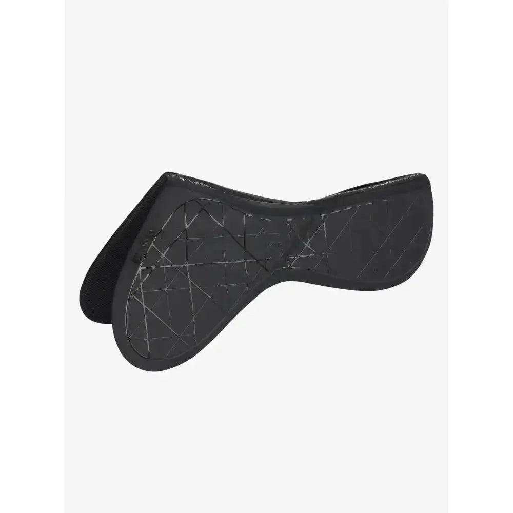 Black lemieux matrix support euro jump half pad with geometric line pattern for extra comfort and support