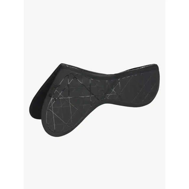 Black lemieux matrix support euro jump half pad with geometric line pattern for extra comfort and support