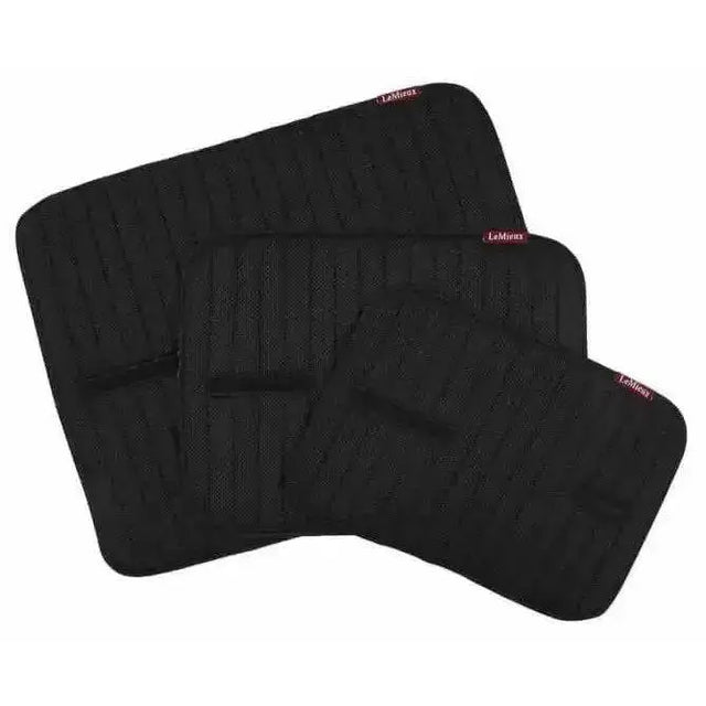 LeMieux Memory Foam Bandage Pads Black Black Small Leg Pads Barnstaple Equestrian Supplies