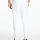 Lemieux mens classique breeches in white with sleek athletic design and subtle side stripes for equestrian use