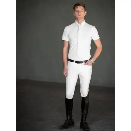 LeMieux Mens Competition Shirt White X Small White Show Shirts