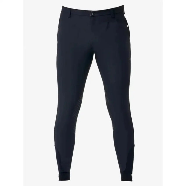 Black lemieux mens elite classic pleated breech with sleek fit and subtle side branding perfect for riding
