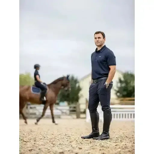 LeMieux Mens Elite Classic Pleated Breech Navy 28" Navy Breeches