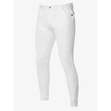 White lemieux mens elite classic pleated breech with sleek fit and subtle stitching perfect for riding