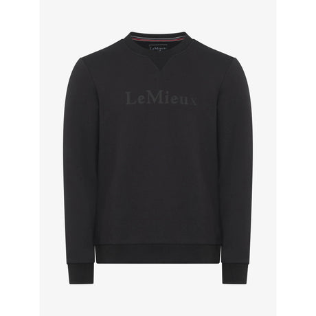 LeMieux Mens Elite Round Neck Sweater Black XX-Large - Barnstaple Equestrian Supplies