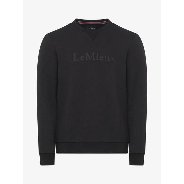 LeMieux Mens Elite Round Neck Sweater Black XX-Large - Barnstaple Equestrian Supplies