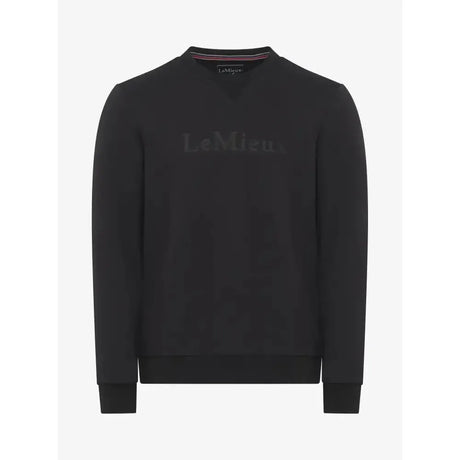 LeMieux Mens Elite Round Neck Sweater Black X Small Jumpers & Hoodies