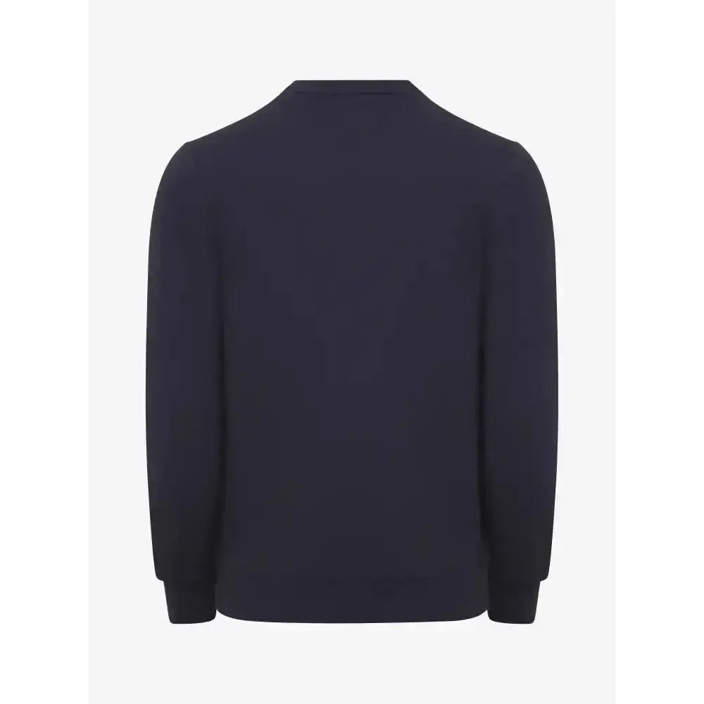Dark navy lemieux mens elite round neck sweater with smooth solid fabric and long sleeves for stylish comfort