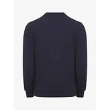 Dark navy lemieux mens elite round neck sweater with smooth solid fabric and long sleeves for stylish comfort
