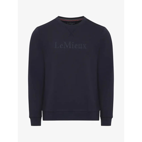 LeMieux Mens Elite Round Neck Sweater Navy X Small Jumpers & Hoodies Barnstaple Equestrian Supplies