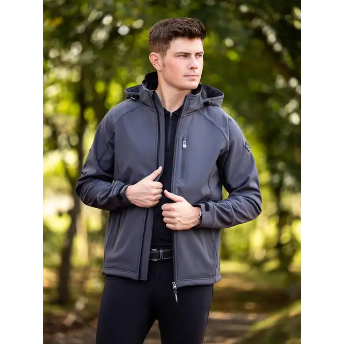 LeMieux Mens Elite Soft Shell Jacket Anthracite - Large / Anthracite - Outdoor Coats & Jackets