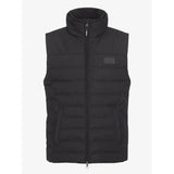 Black lemieux mens gilet with cosy dupont synthetic, high collar, front zipper, and year round warmth features