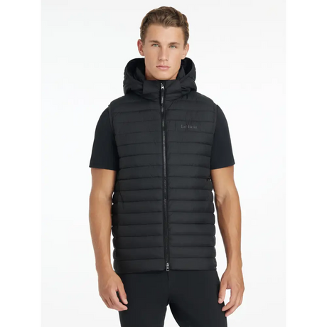 Lemieux Mens Hooded Puffer Gilet Black Black X-Small Gilets