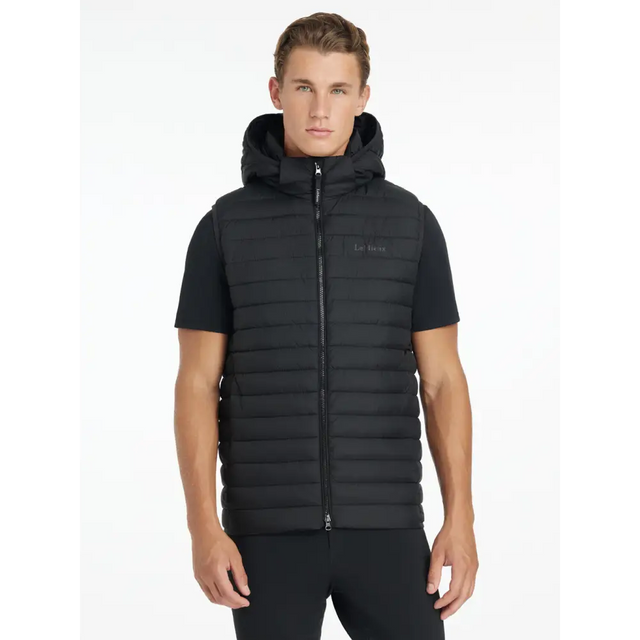 Lemieux Mens Hooded Puffer Gilet Black Black X-Small Gilets