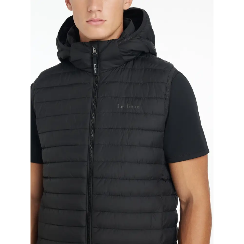 Lemieux Mens Hooded Puffer Gilet Black Black X-Small Gilets