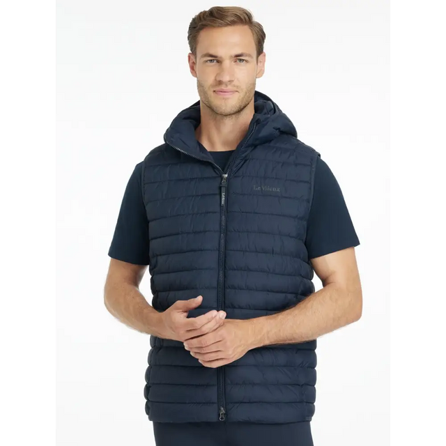 Lemieux Mens Hooded Puffer Gilet Navy Navy X-Small Outdoor Jackets